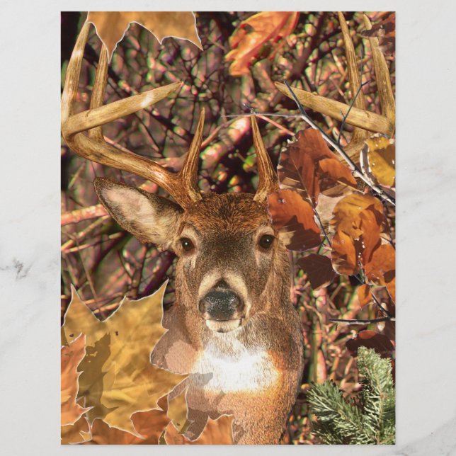 Buckel in Jäger Camouflage Weißer Schwanz Hirsch (Vorderseite)
