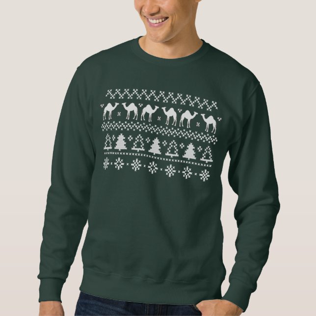 Buckel-Tageskamel-hässliches Sweatshirt (Vorderseite)