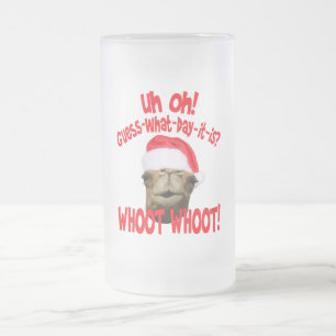Buckel-Tageskamel-Weihnachtsmattierte GlasTasse Mattglas Bierglas