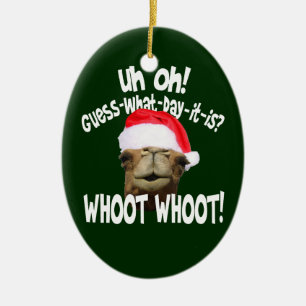 Buckel-Tageskamel-Weihnachtsverzierung Keramik Ornament