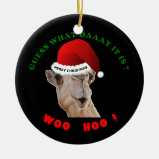 Buckel-Tagesweihnachtsverzierungs-Kamel Keramik Ornament