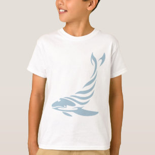 Buckel-Wal im Swish, der Art zeichnet T-Shirt