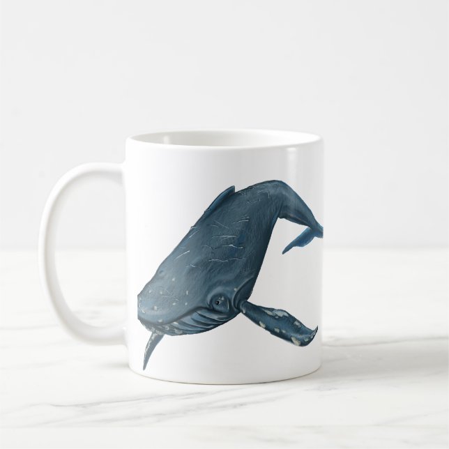 Buckel-Wal-Malerei Tasse (Links)