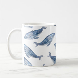 Buckel-Wale im Aquarell Kaffeetasse