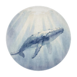 Buckelwal-Aquarell-Ozean Schneidebrett