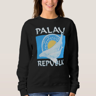 Buckelwale auf der Flagge Palaus 1 Sweatshirt
