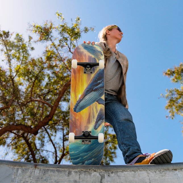 Buckelwale im Raumdesign von Rich AMeN Gill Skateboard (Außenbereich 1)