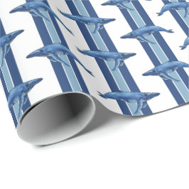 Buckelwalstreifen Geschenkpapier
