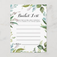 Bucket List Cards für tropische Blätter mit kleine