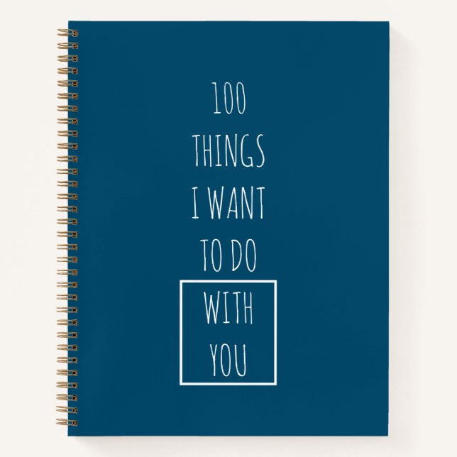 Bucket List Couple Plans Blue Journal Notizbuch (Vorderseite)