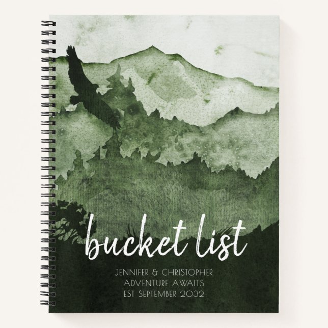 Bucket List Coups Adventure Keepake Journal Notizbuch (Vorderseite)