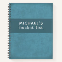 Bucket List Journal für Typ personalisiertes Noteb