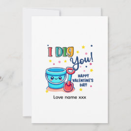 Bucket & Spade Gift idea “I Dig You” Valentine Einladung
