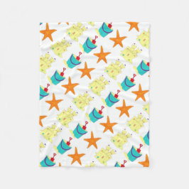 Bucketbucketstrand von Starfish Sand Toys Castle Fleecedecke