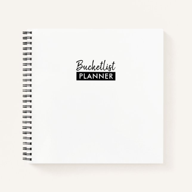 Bucketlist-Planer Notizbuch (Vorderseite)