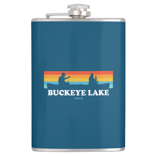 Buckeye Lake Ohio Canoe Flachmann (Vorderseite)