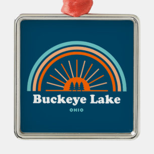 Buckeye Lake Ohio Rainbow Ornament Aus Metall