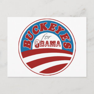 Buckeyes für Obama Postkarte
