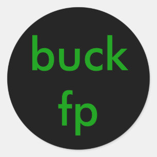 Buckfett Runder Aufkleber