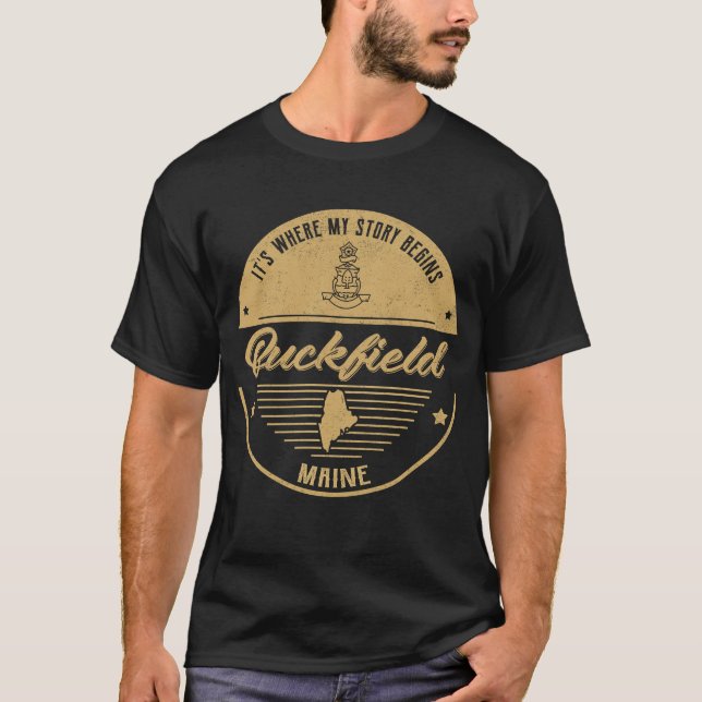 Buckfield Maine Meine Geschichte beginnt T-Shirt (Vorderseite)