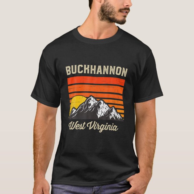 Buckhannon West Virginia Retro City Staat USA T-Shirt (Vorderseite)