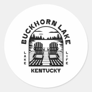 Buckhorn Lake Kentucky Outdoor-Vintage Runder Aufkleber