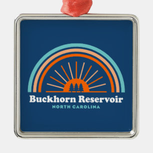 Buckhorn Reservoir North Carolina Rainbow Ornament Aus Metall