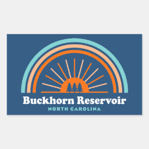 Buckhorn Reservoir North Carolina Rainbow Rechteckiger Aufkleber