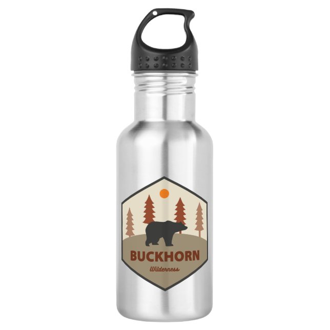 Buckhorn Wilderness Washington Bear Edelstahlflasche (Vorderseite)