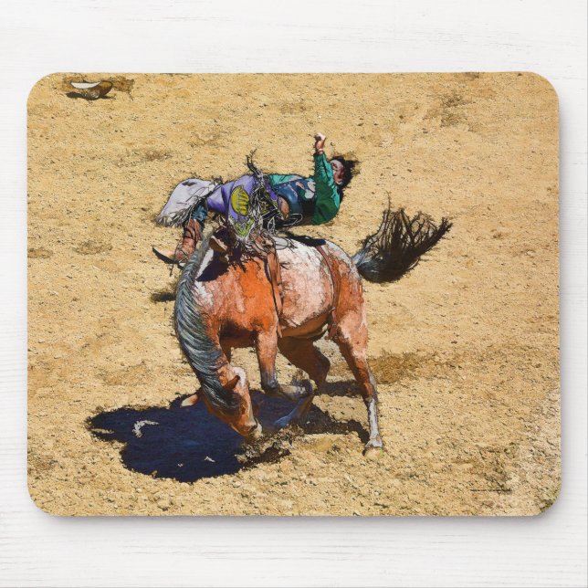 Bucking Bronco und Rodeo Cowboy #Gift Mousepad (Vorne)