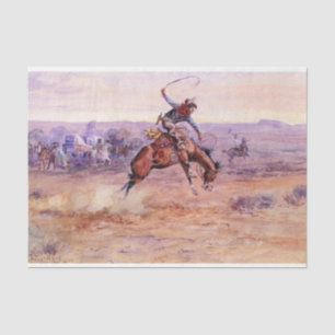 Bucking Bronco (von Charles M. Russell) Seidenpapier