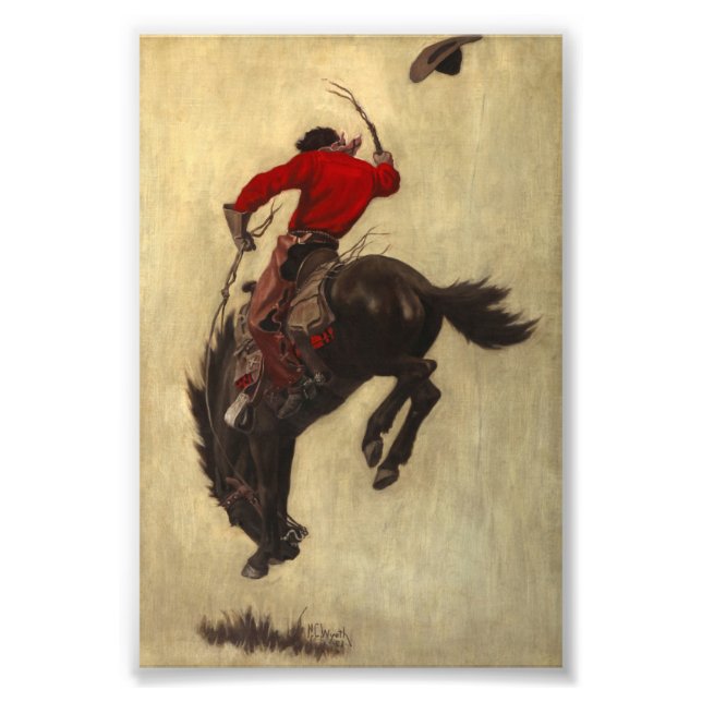 Bucking Bronco von Newell Convers Wyeth Fotodruck (Vorne)