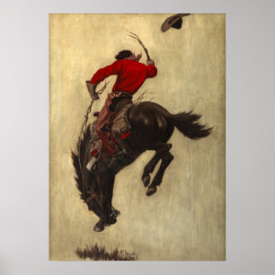 Bucking Bronco von Newell Convers Wyeth Poster