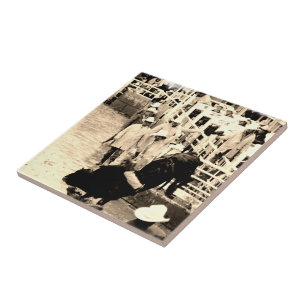 Bucking Bull Rodeo Rider Picture Fliese