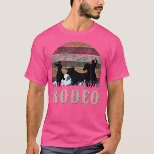 Bucking Rodeo Cowboy Team Roping Pferdereiten Blac T-Shirt