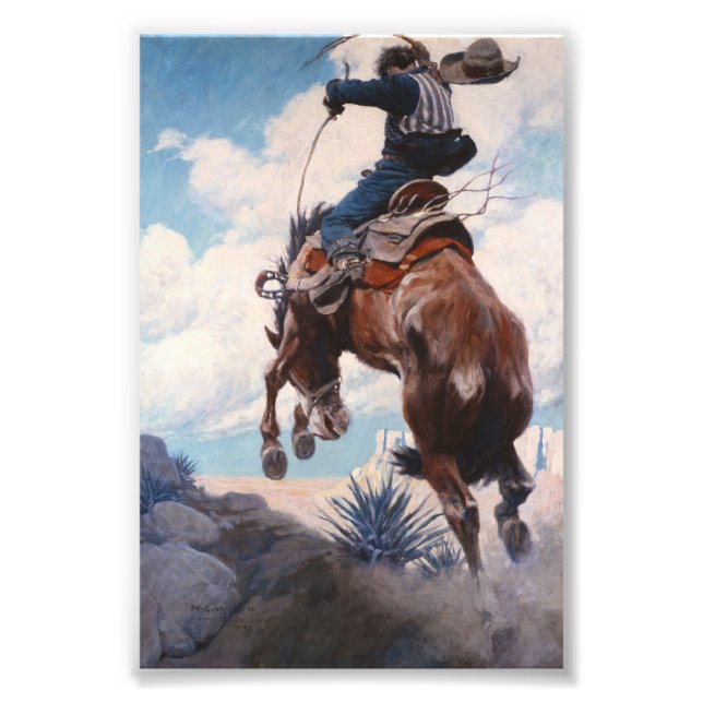 Bucking von Newell Convers Wyeth Fotodruck (Vorne)