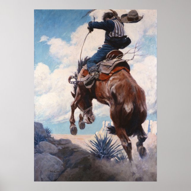 Bucking von Newell Convers Wyeth Poster (Vorne)