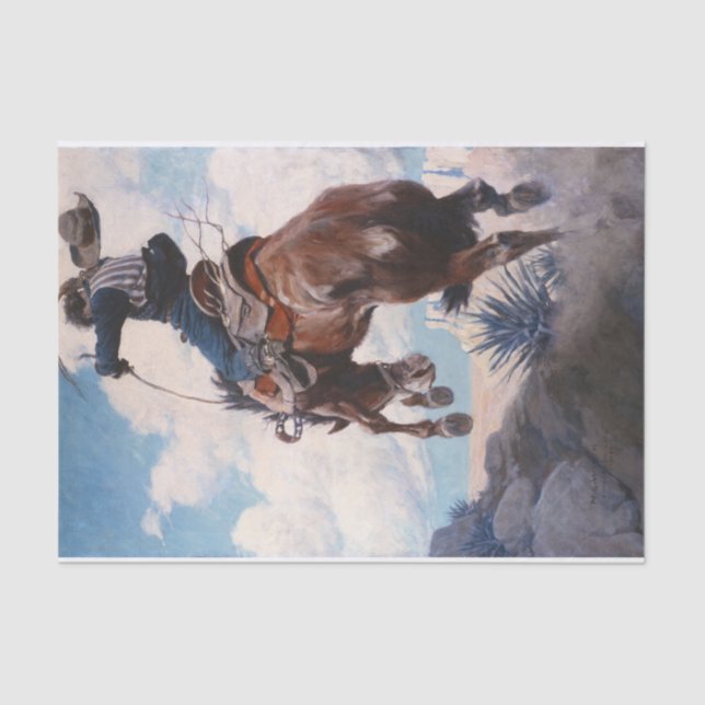 Bucking von Newell Convers Wyeth Seidenpapier (Vorderseite)