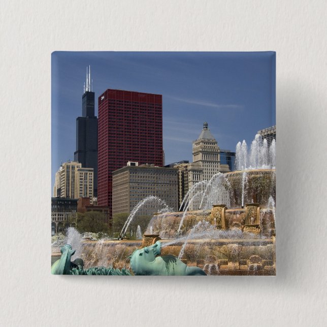 Buckingham Fountain in Grant Park Button (Vorderseite)