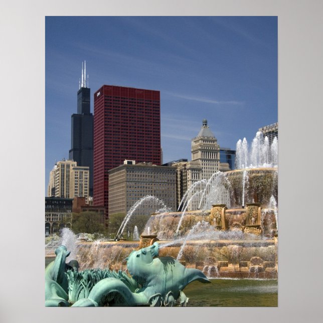 Buckingham Fountain in Grant Park, Poster (Vorne)