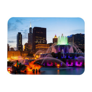 Buckingham Fountain liegt nachts Magnet