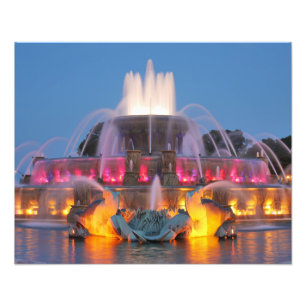 Buckingham Fountain Night View Fotodruck