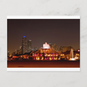 Buckingham Fountain - Orange Postkarte