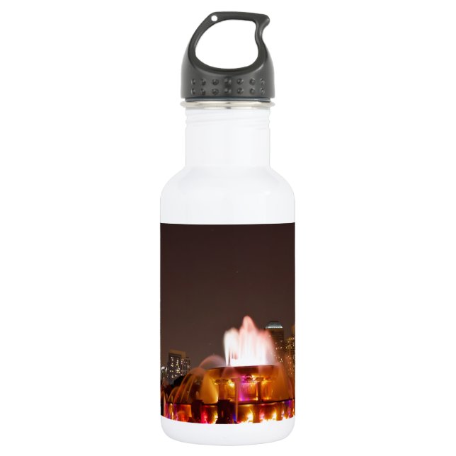 Buckingham Fountain - Orange Trinkflasche (Vorderseite)