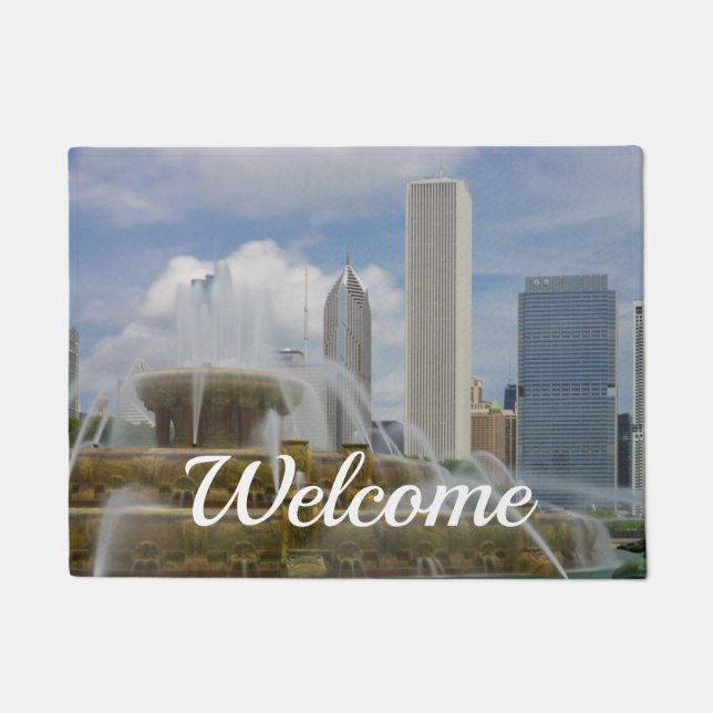 Buckingham Fountain Welcome Doormat Fußmatte (Vorderseite)