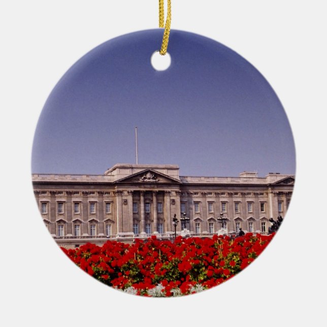 Buckingham Palace, Blumen Londons, England Keramikornament (Vorne)