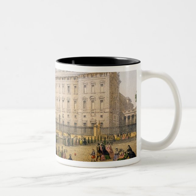 Buckingham Palace, c.1862 (Farbelitho) Zweifarbige Tasse (Rechts)