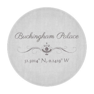 Buckingham Palace Latitude und Longitude Schneidebrett