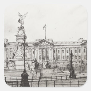 Buckingham Palace London.2006 Quadratischer Aufkleber