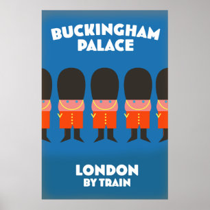 Buckingham Palace London mit dem Zug Poster